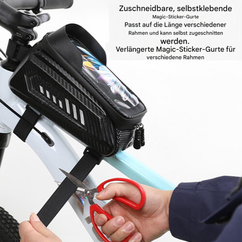 Bicycle Frame Bag with Touchscreen, Waterproof Organizer for Glasses and Essentials, Compatible with Most Bikes 2