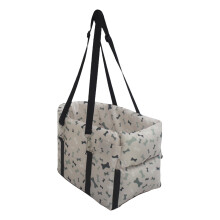 Pets Travel Carrier Bed - Foldable Booster Seat for Cats, Removable Washable Cover, Anti-Slip Design, Elevated for Safe Transport