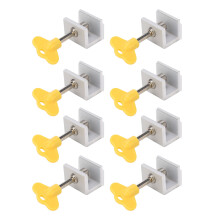 Vertical Horizontal Window Lock Sets 8 Adjustable Aluminum Alloy Silver