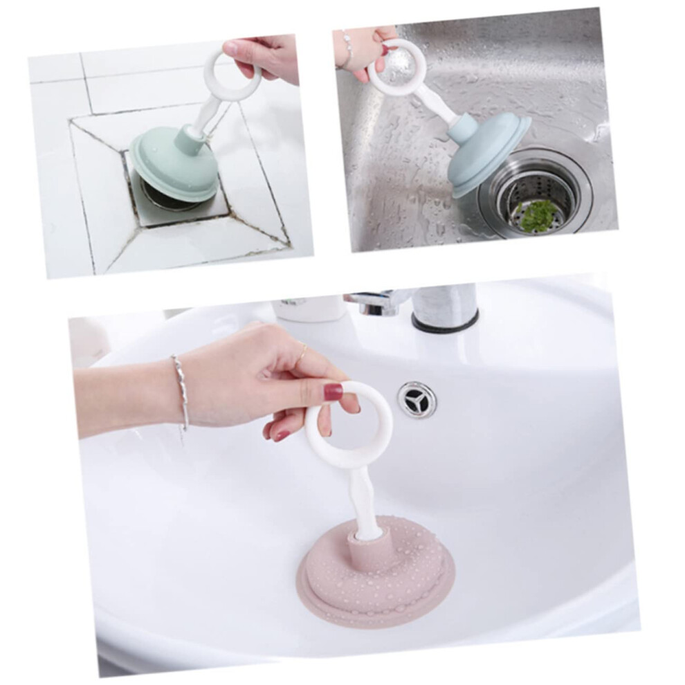 Toilet Plunger With Strong Suction Power For Quick Drain Unblocker Bathroom Sink Bathtub Nordic Blue 9189345467615