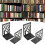 4Pcs Metal Bookends Set, Simple Desk Book Storage Brackets 7