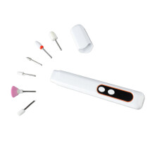 Set di Trapano Elettrico Portatile per Unghie con Batteria al Litio da 350mAh per Manicure e Lucidatura
