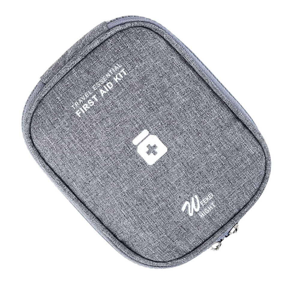 Grey Waterproof First Aid Kit Bag Compact Travel Medicine Organizer Pouch For Emergency, S