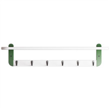 Wall Mounted Bamboo Coat Rack with Shelf and 6 Metal Hooks for Entryway SpaceSaving Storage