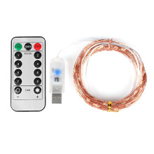Charming Warm White Led String Lights, Elegant Copper Wire Design For Long Lifespan, Waterproof And Energy-Saving, Ideal For Holiday Decorations,