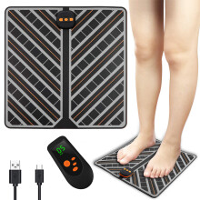 Aparat de masaj avansat pentru picioare, tehnologie de masaj TENS pentru relaxarea musculară, design din piele PU impermeabilă, controlat de la