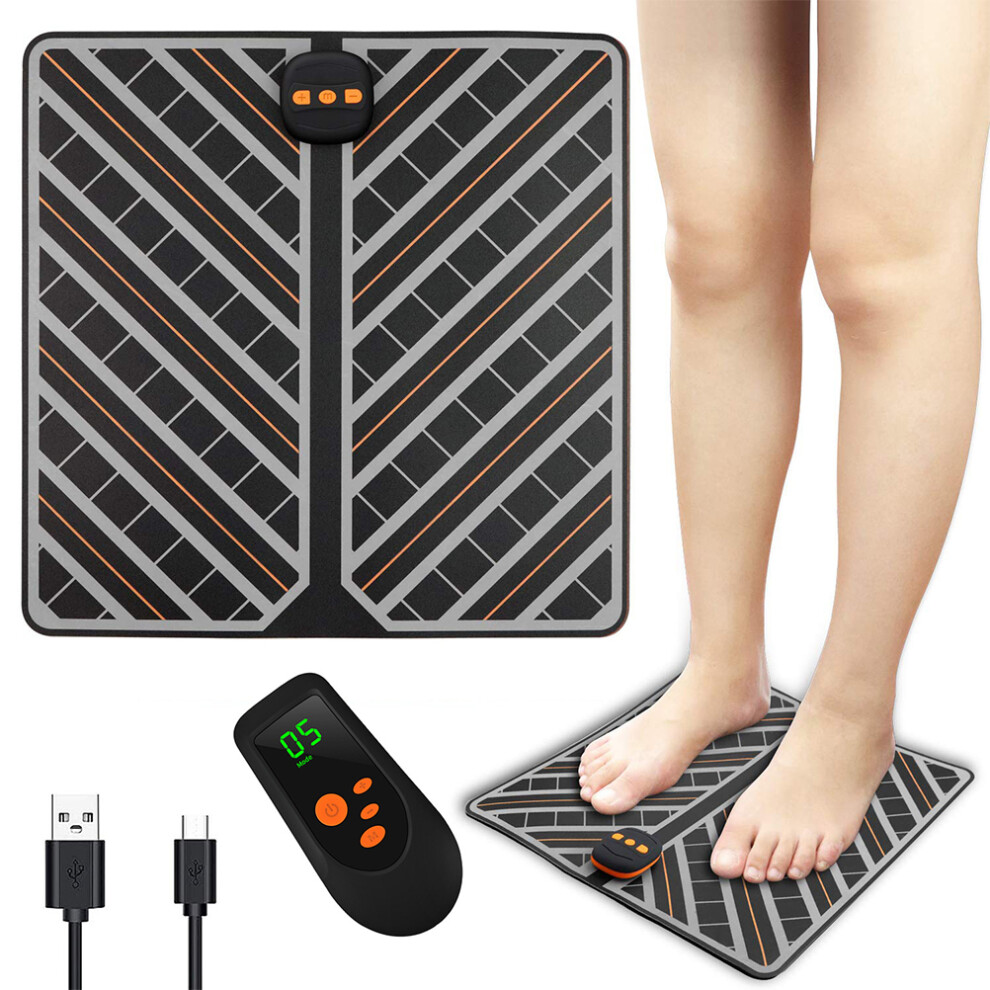 Home Office Foot Massager, Muscle Relaxation with Remote Control, Portable TENS Massage Technology for Circulation and Pain Relief, Six Modes with