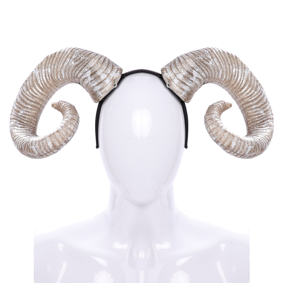 Demon Horns Headband Steampunk Gothic Costume Accessory Carnival Halloween Party Wear Clear Elastic Cord Versatile Devil Horns High Quality Resin