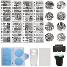 Professional Personal Use Nail Printing Template, Convenient Easy Use With High Quality Metal Stamper Tool For Your Salon Nail Painting, Durable Long