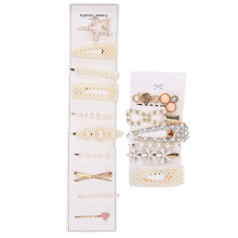 Tacar Barrette Gruaige Chic Gearrthóga Gruaige Rhinestone Péarla Lonrach Cóimhiotal Miotail Marthanach Gabhálais Gruaige Stíleacha Do Phóstaí