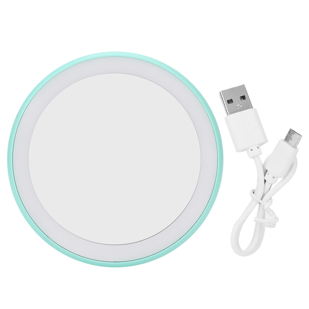 Travel Size Mirror with LED Lighting, Rechargeable Touch Dimmable Compact Makeup Mirror, 1X 3X Magnification Mirror with USB Charging, Designed for S