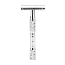 Aparelho de barbear ecológico e reutilizável em liga de zinco, com lâmina incisiva para um barbear rápido, cabo ergonômico mais longo, design