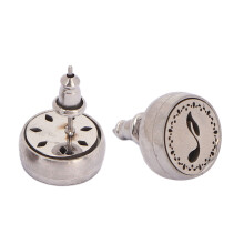 Essential Oil Stud Earrings Alloy 1.2cm Round Aromatherapy Mini Jewelry