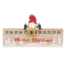 Cadoul perfect pentru numărătoarea inversă de Crăciun, semn din lemn compozit strălucitor cu decor de perete și masă, calendar de Advent