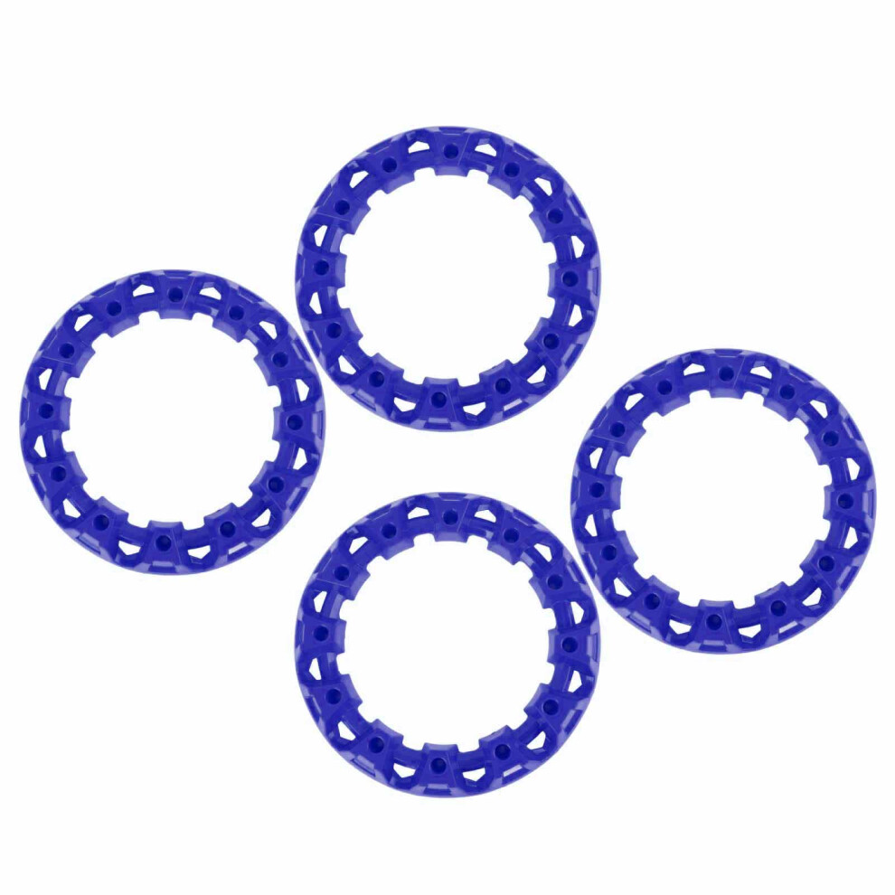 4Pcs 10 Inch Atv Wheel Hub Trim Caps, Scratch Proof Plastic Add-On Blue 5061378253561