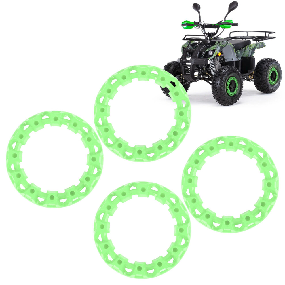 4Pcs 10 Inch Atv Wheel Hub Trim Protectors Plastic Rim Caps Green 7611378253702