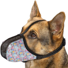 Dog Mouth Guard Adjustable Soft Mesh Muzzle Air Mesh Guard Allows Panting Anti Barking Prevents Licking Colorful2 S