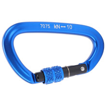 No. 8 carabina in alluminio a chiusura a vite blu 10 kN 4,47,5 cm