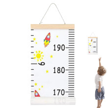 Children's Size Measure Removable Wall Ruler For Baby Room Reusable Measuring Ruler With Strap For Children's Growth