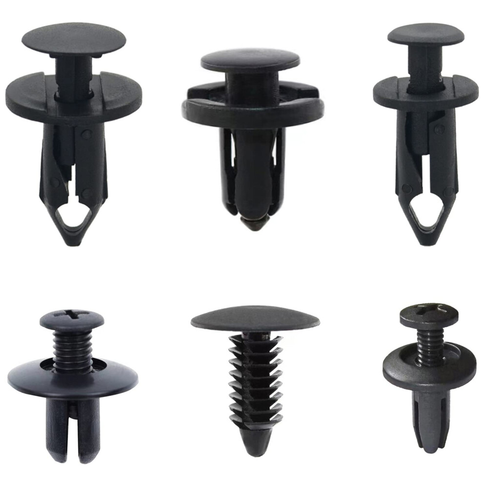 120Pcs Car Retainer Clips Nylon Rivet Fasteners Multisize Kit For Bumper And Door Panels 9199774459488