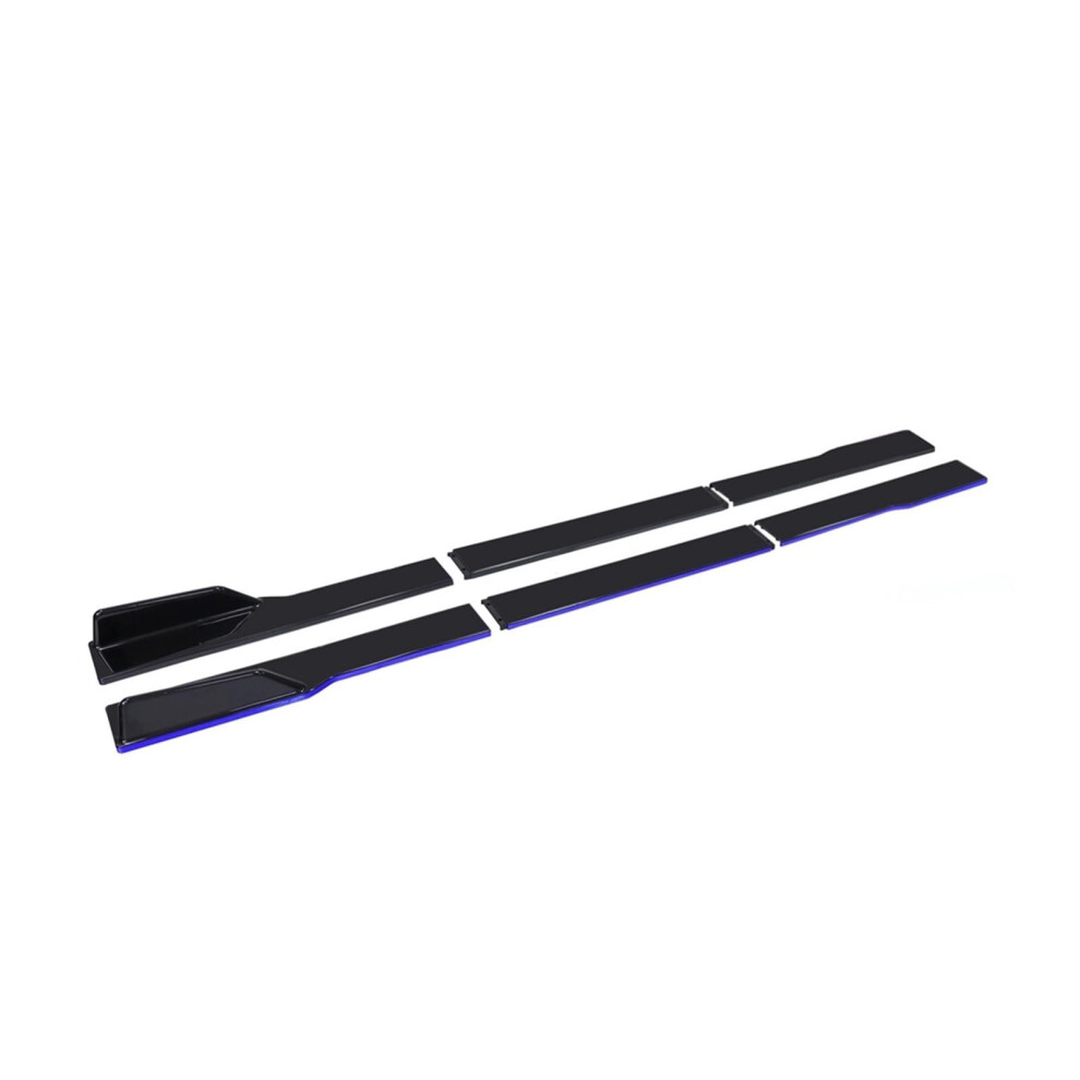 8Pcs 2M/2.2M Universal Side Skirt Extension Rocker Plate Lip Separator Bumper Car Styling For Toyota Tesla 2.2M Black/Blue 9426802763560