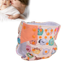 Baby Reusable Cloth Diapers One Size Adjustable Cartoon Washable Underwear