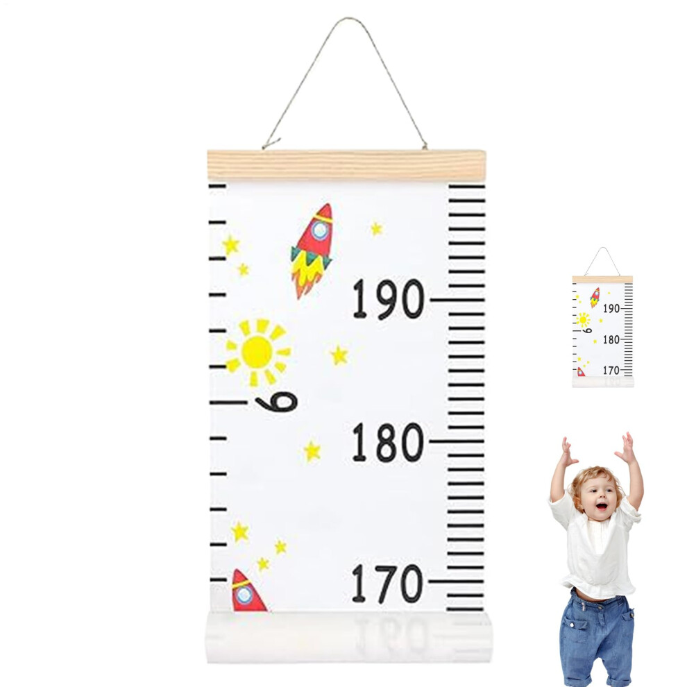 Wall Height Chart for Kids, Movable, Reusable Growth Tracker With Lanyard, Decorative Parenting Tool For Home Playroom