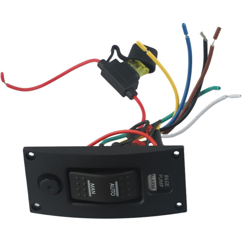 Bilge Pump Switch Panel with Alarm, Automatic ONOFFON Control, IP66 Waterproof for Boats 2