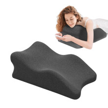 Leg Elevating Pillow 60x36x24 cm For Back Pain Blood Circulation Support Dark Gray Washable Cover Foot Rest