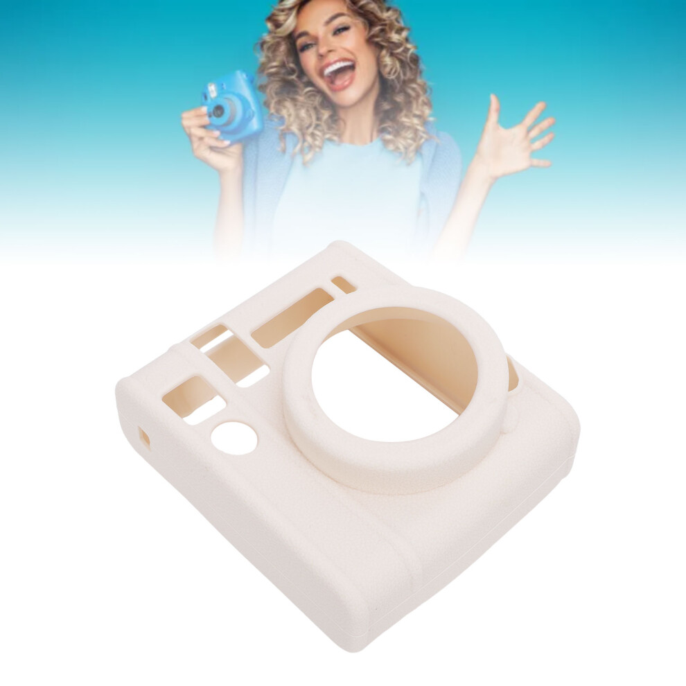 Durable Silicone Instant Camera Case - Shockproof Easy Clean Beige 4641378257847