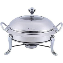 Thick stainless steel alcohol pot Full Size Fuel Holder And Lid For Home And Restaurant Buffet Warmer Set Silver