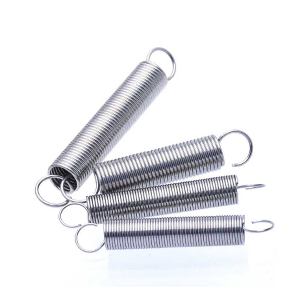 2 Pcs 304 Stainless Steel Tension Spring Dual Hook For Machinery 0.9Mm X 7Mm X 80Mm 9113335051348