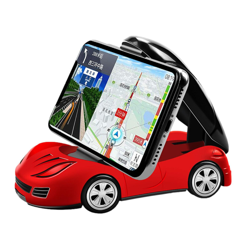 Car Dashboard Phone Holder Sports Car Design 360 Rotation Strong Adhesive Grip Car Mount Red 9187378751503