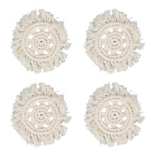 Schicke Boho-Untersetzer, handgefertigt aus hochwertiger Naturbaumwolle, perfekt, um Ihrem Zuhause einen Hauch von Stil zu verleihen, ideal für den