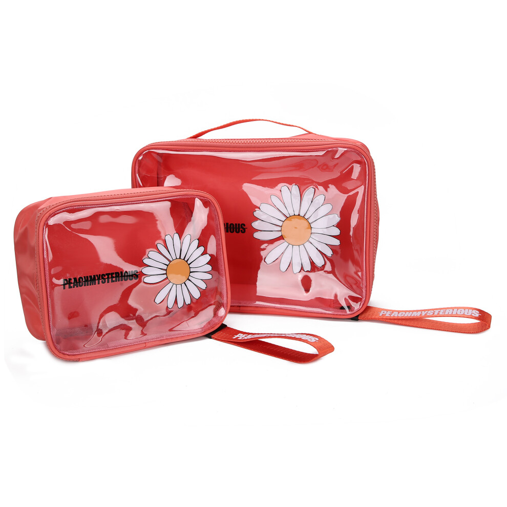 Vibrant Color Reusable See Through Cosmetic Bag TSA Approved Transparent Liquids Pouch Durable Material Waterproof Travel Storage Organizer Compact