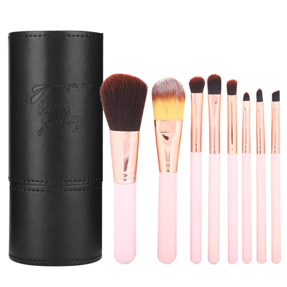 Vegan Leather Makeup Brush Cups Travel Brushes Case Multifunction Organizer Dustproof Dual Compartments Keep Makeup Brushes Protected On The Go