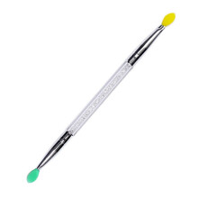 Penna per nail art a doppia punta, strumento per unghie in silicone per uso professionale in salone o a casa, tubo in acrilico trasparente per la