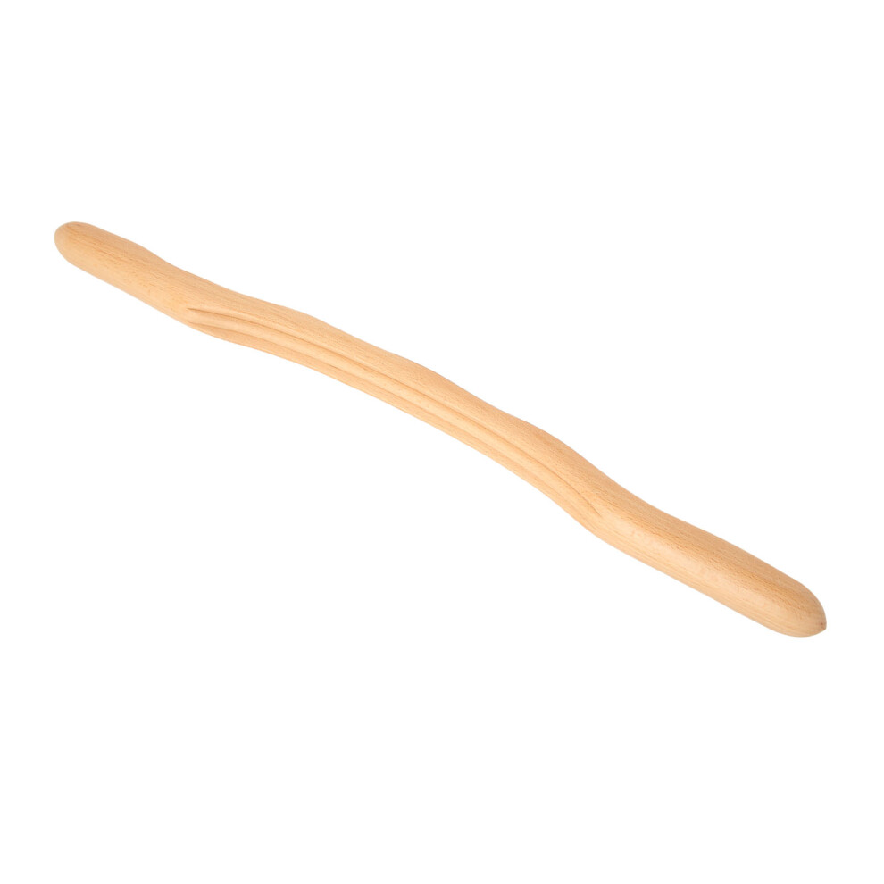 Non-Slip Wave Handle Wooden Scraper with 60cm Length and 3 Slots
