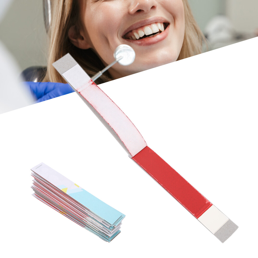 Red Dental Oral Bite Articulating Paper 100 Sheets For Dentist Examination