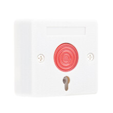 Emergency Help Panic Alarm Button Manual Key Reset High Impact Resistant Material Easy To Install In Bedroom Or Office Integrated With Host Device