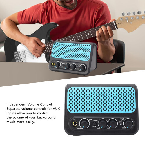 Small Electric Guitar Amp: Bluetooth Double Channels Headphone Out 1