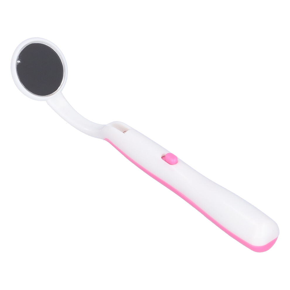 Pink Plastic Dental Mirror With Led Illumination For Precise Oral Care