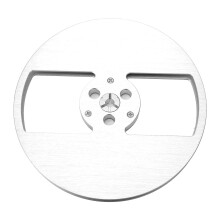 Bobine en alliage d'aluminium de 7 pouces pour bande de 1/4 pouce, argentée, à 2 trous