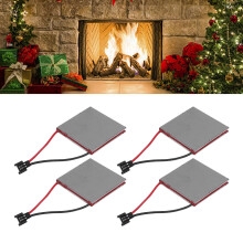 4Pcs Aluminium Alloy Fireplace Fan Generator Plates, 227 High Temp Resistance