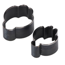 Leather Cutting Dies 2PCS Alloy Steel Vegetable Shape 51mm & 43mm
