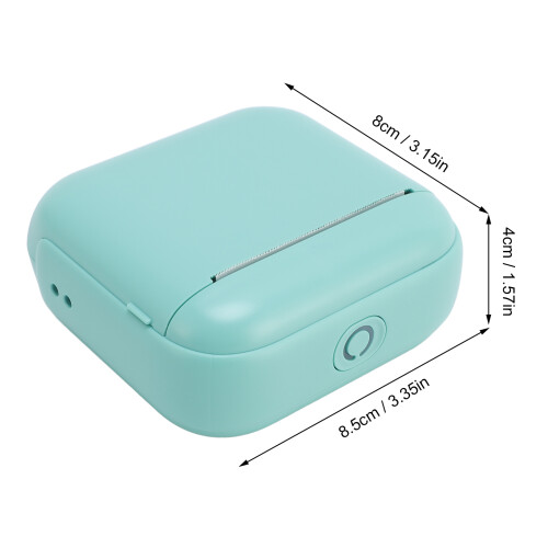 Portable BT Thermal Printer 203dpi, 8.5x8x4cm, Green 1