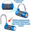 5Digit Combination Padlock with Keyless Resettable Code for Door Security, Durable Red Lock 2