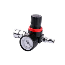 1/4'' Gas Pressure Regulator For Compressor Pump Gas Regulation Unit With Adjustable Pressure Gauge 12mm