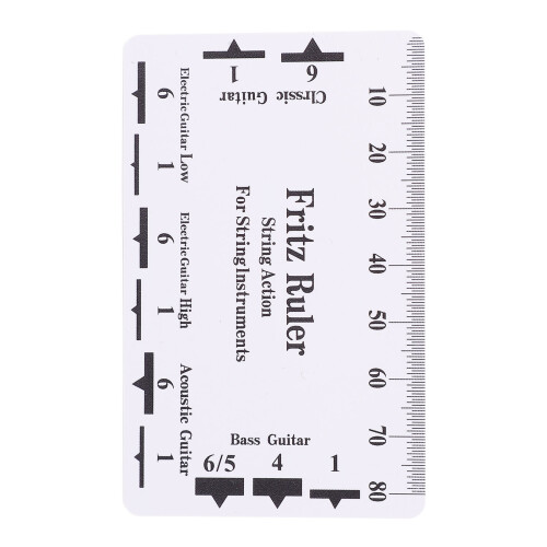 String Action Gauge Ruler for Guitar Bass Plastic Luthier Height Measurement