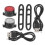 Kit luci frontali e posteriori USB mini 260mAh 85g 2